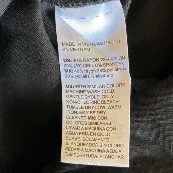 Chicos NWT $159 Midi Dress Tiered Ponte Solid Black All Occasions/ Seasons Sz 12 - Picture 9 of 13